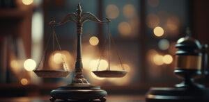 Scales of Justice with a Gavel