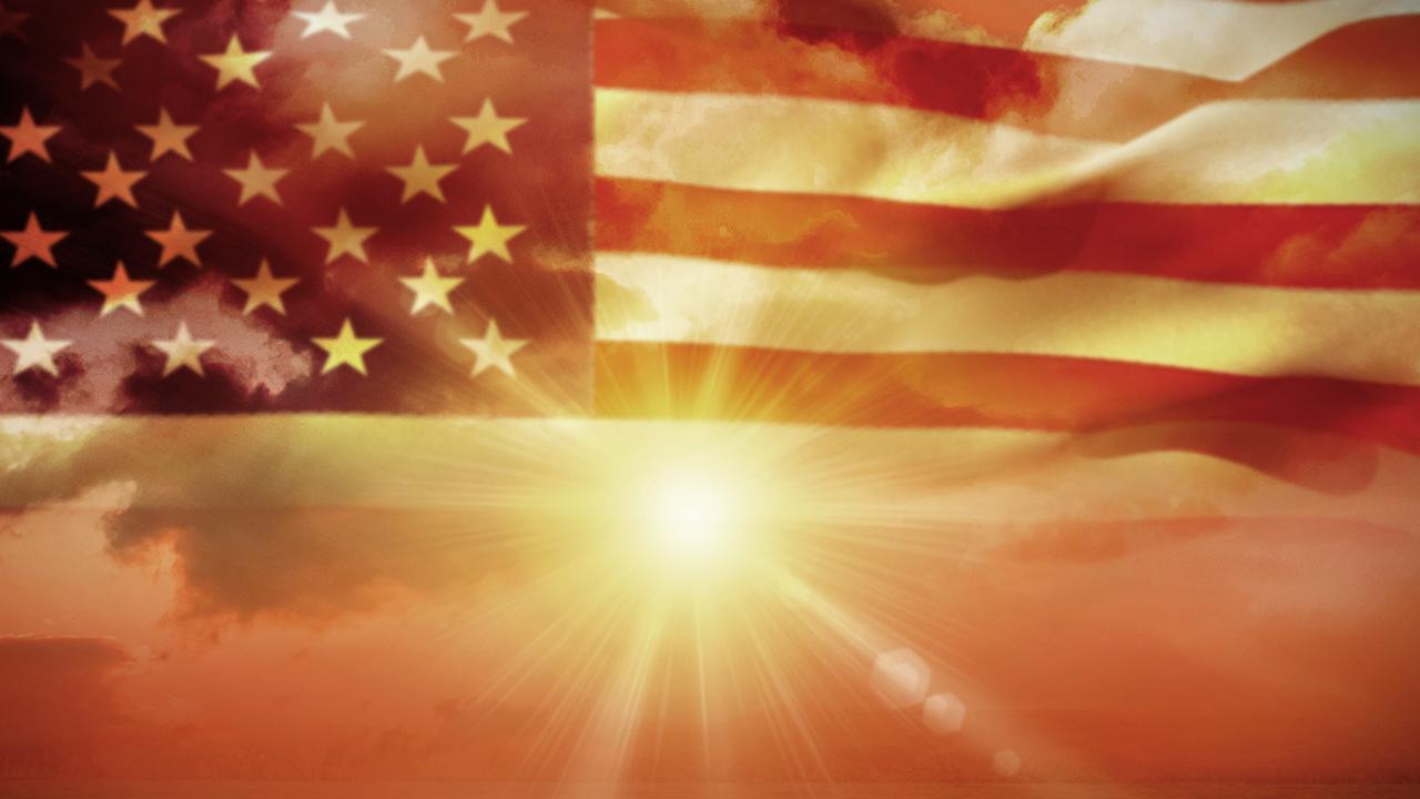 US Flag with Sun
